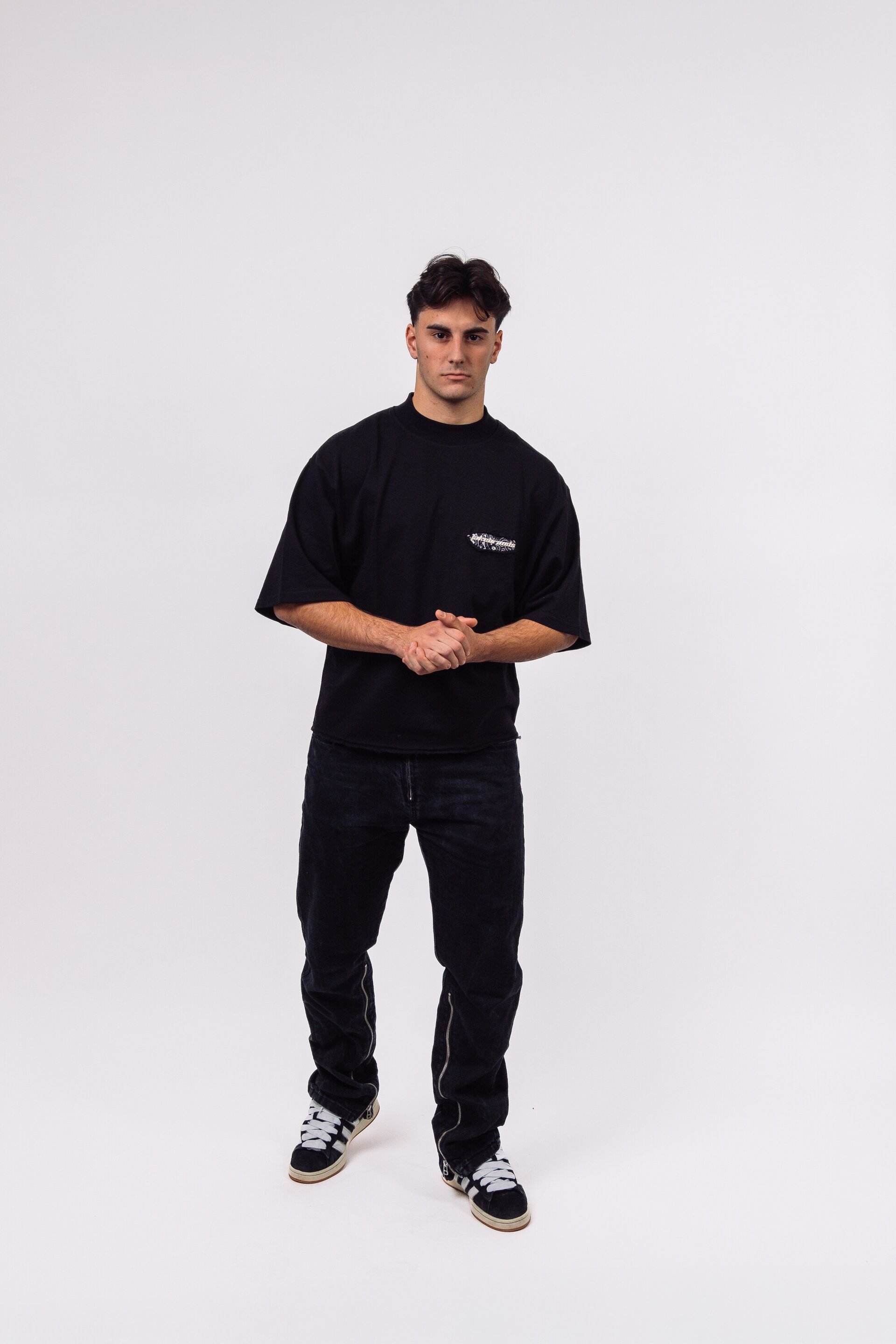Black Boxy Tee - 3