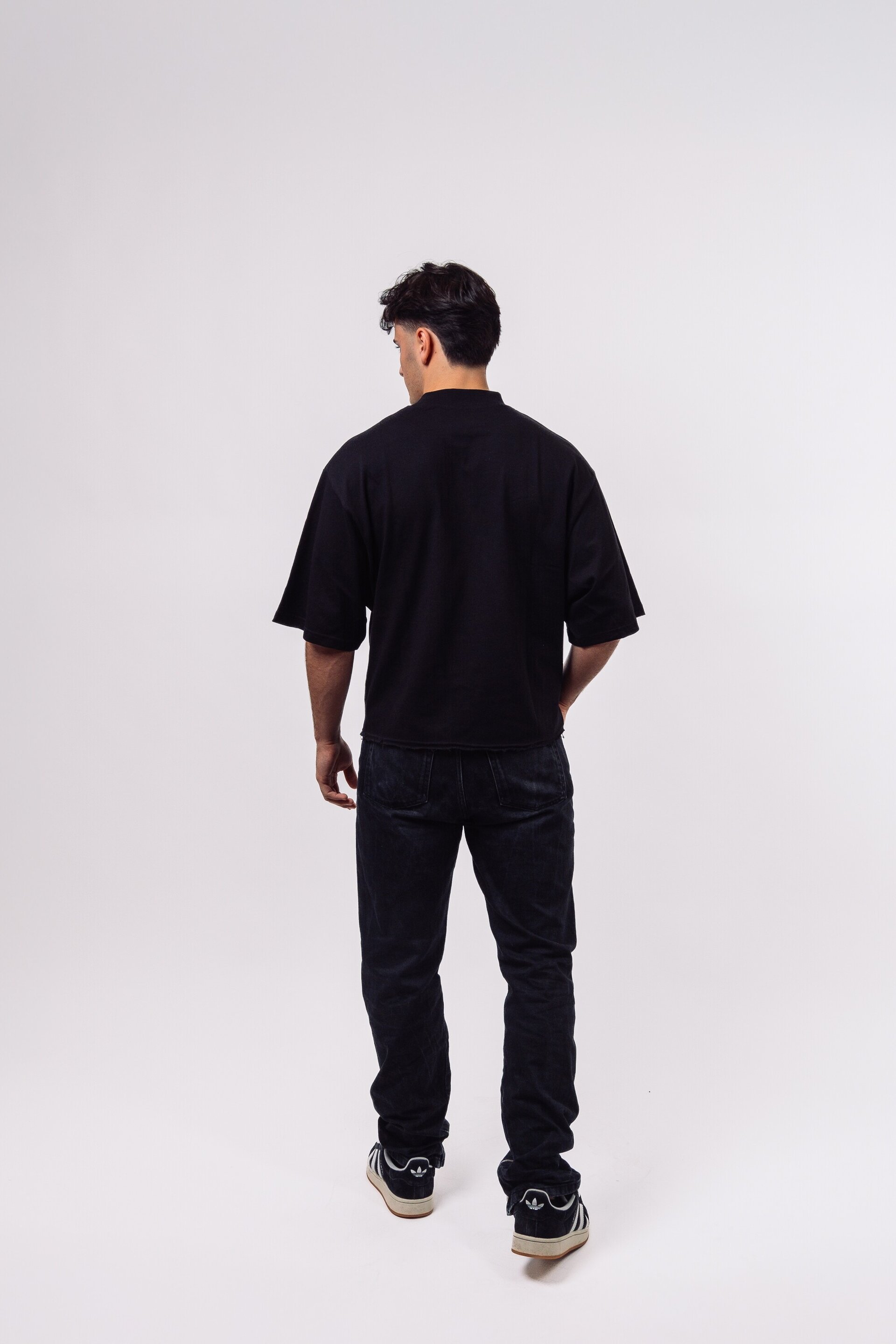 Black Boxy Tee - 2